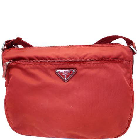 prada red nylon bag